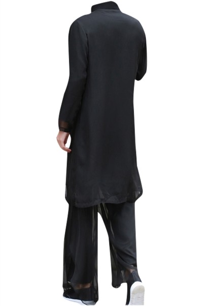 Online Custom fashion youth Kungfu shirt Han suit men's Chinese Style Men's costume ancient style ancient costume long shirt Chinese style robe linen suit Kungfu SHIRT CREW drama suit  SKF006 side view